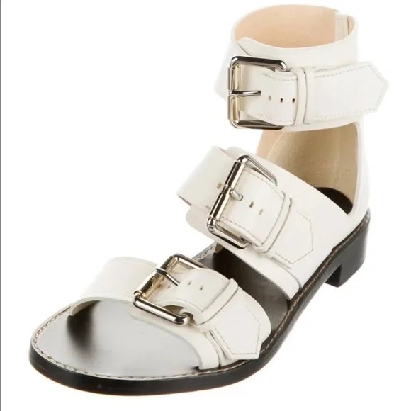 Proenza Schuler White Leather Sandals - Picture 2 of 8